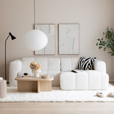 Pilvi divaanisohva oikea valkoinen Garnet bright white